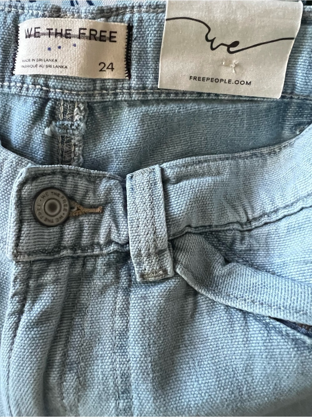Free People We The Free Trailblazer Convertible Zip Jeans Size 24 NWT - Picture 9 of 16